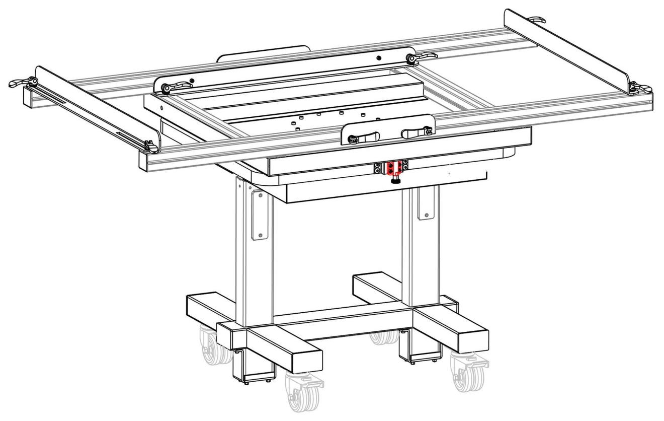 Etude pour table spécifique réglable en hauteur, profondeur et largeur