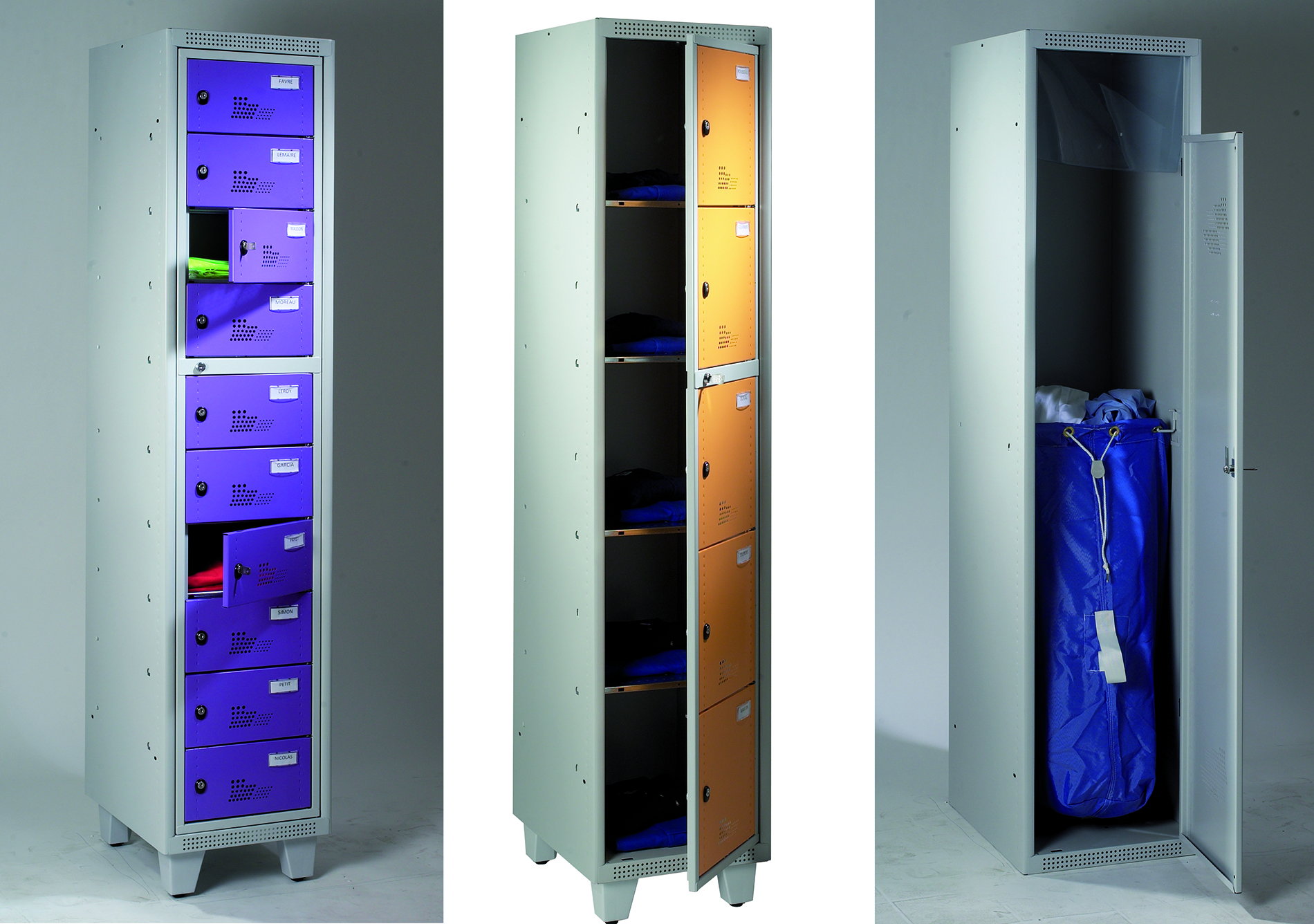 Laundry dispenser lockers 