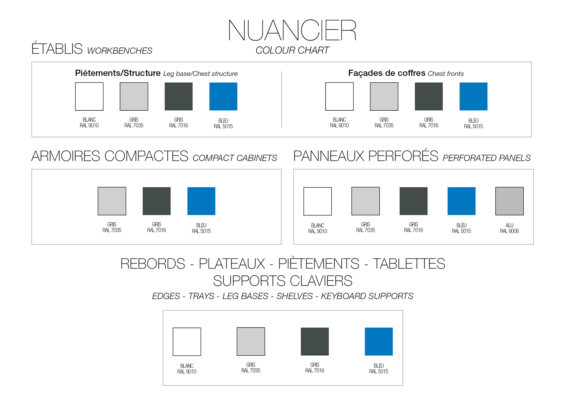 nuancier mobiliers techniques