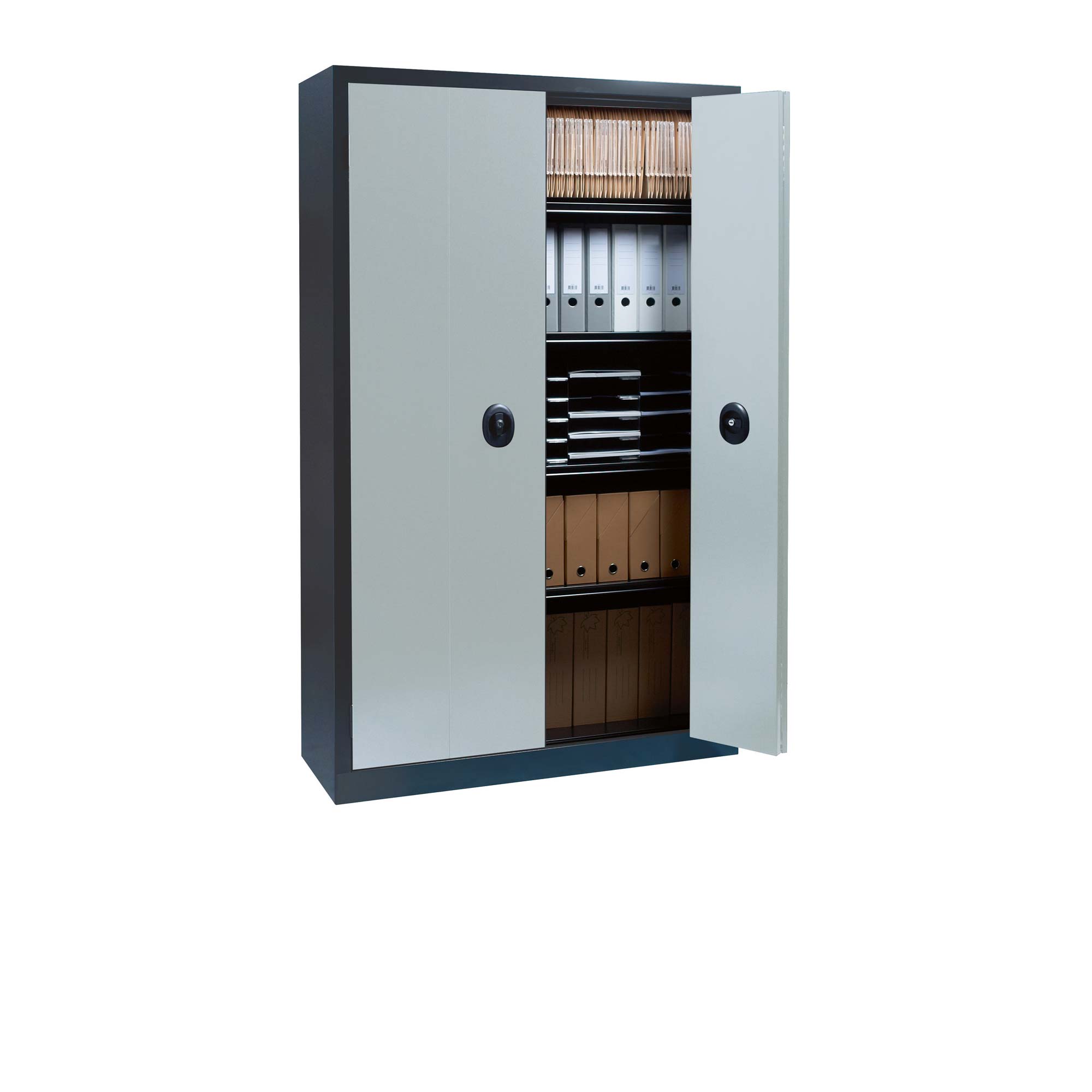 Folding door cabinets